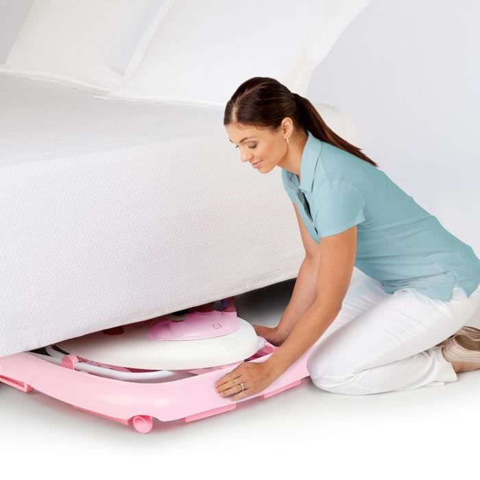 BRIGHT STARTS Trotteur pour  bébé fille évolutif et pliable 2-en-1 - Jardin Rose - cadeau bébé, Musique, Hauteur Réglable