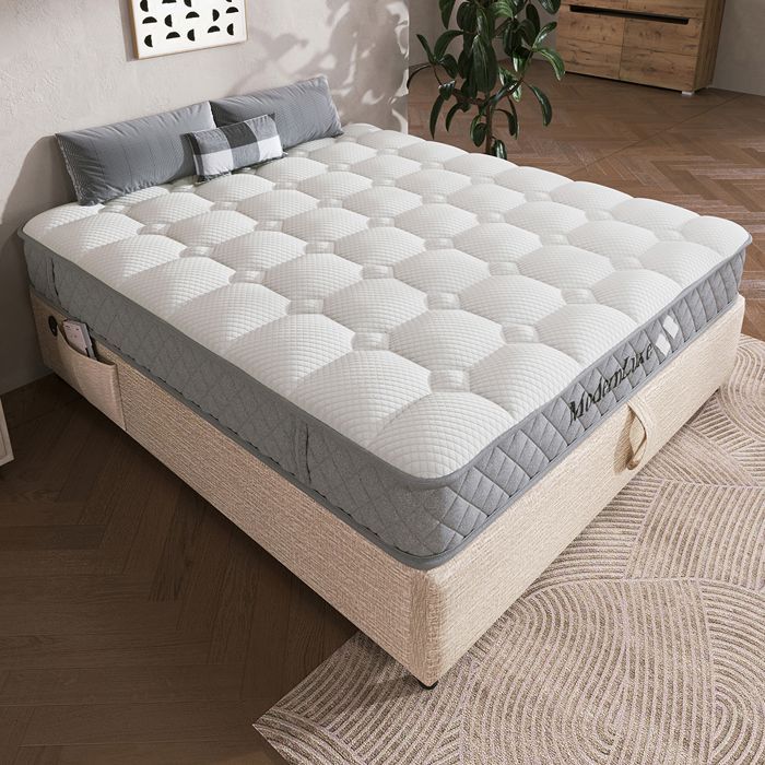 Orthopedic mattress 160x200 cm cold foam springs 7 zones H3 (medium) 20 cm