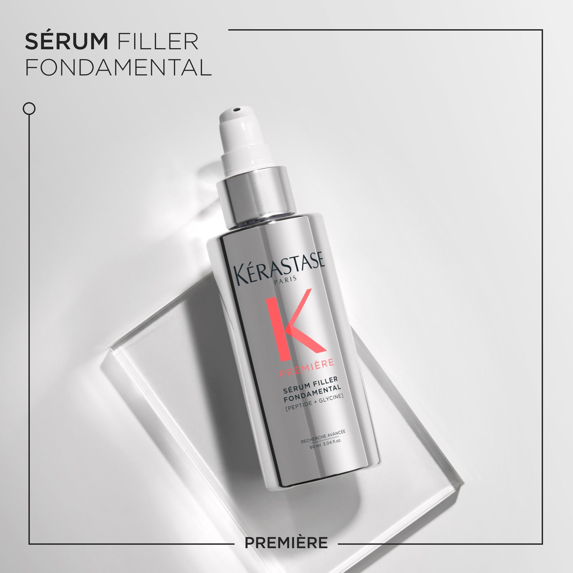 Première Fundamental Repairing and Filling Anti-Frizz seruma pildviela matiem Frizieru procedūras