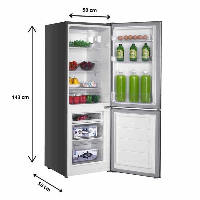 GEDTECH Bottom Freezer Fridge Freezer 173L GCB173SL - Height 143cm