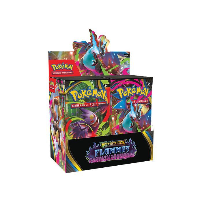 Exhibidor - POKÉMON - Llamas Fantasmagóricas ME02 - 36 sobres - 10 cartas por sobre - Para mayores de 6 años