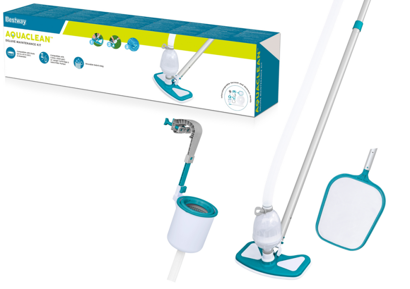 Zestaw Do Czyszczenia Basenu Deluxe   Skimmer Bestway 58237