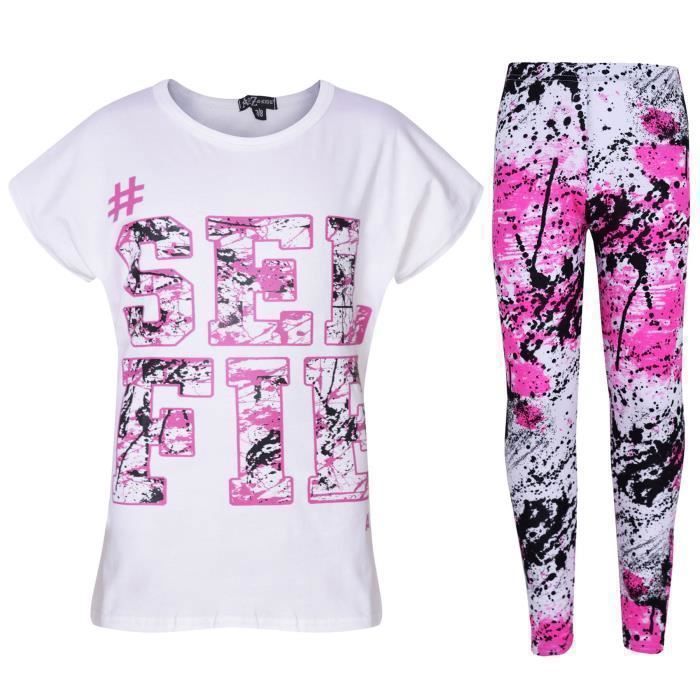 Σετ T-Shirt και Κολάν - Splash Fashion - Κορίτσια 5-13 Ετών - Κοντά Μανίκια - Ελαστική Μέση - 95% Βισκόζη