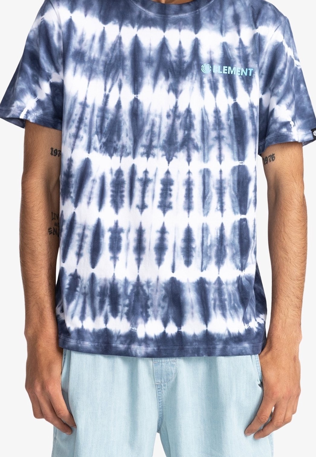 Element Print T-shirt - donkerblauw
