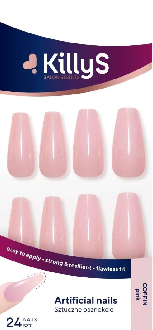 Killys Sztuczne paznokcie, Coffin Pink