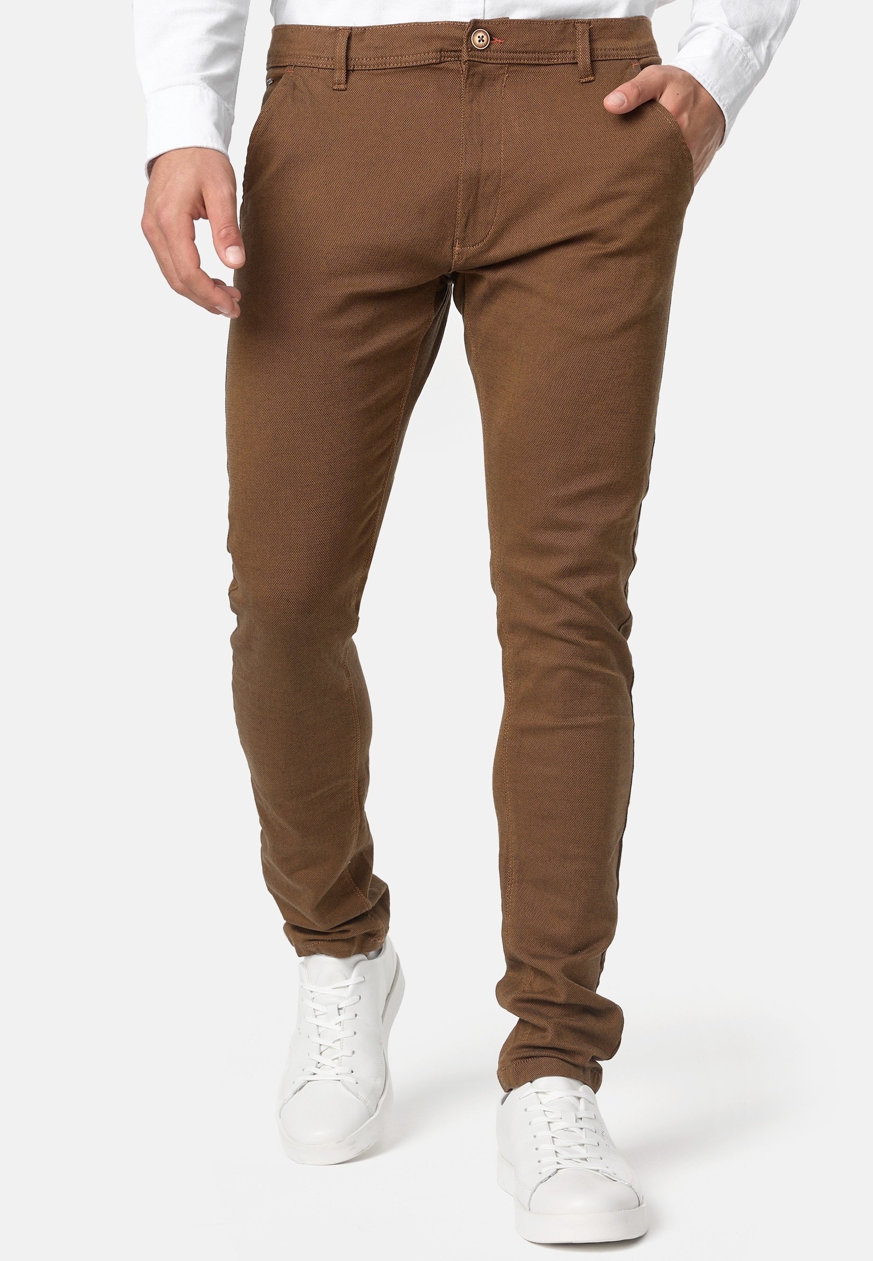 INDICODE JEANS Chino's - gemêleerd bruin