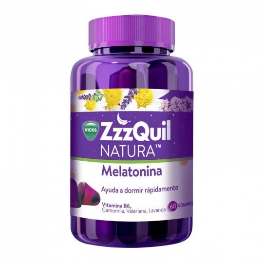 ZZZQUIL Natura gumijas konfektes ar melatonīnu un miega līdzekļiem Vitamīni un minerālvielas