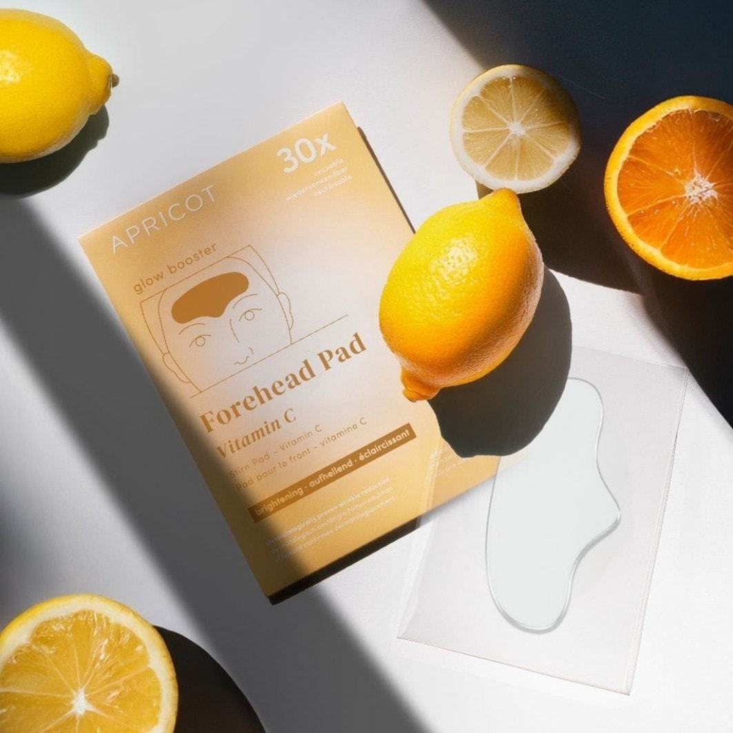 Abrikosų kaukė nuo senėjimo, kaktos pagalvėlės su vitaminu C – 30 vnt.
