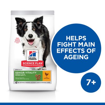 Hill's Science Plan Adult 7+ Senior Vitality Medium med Kylling