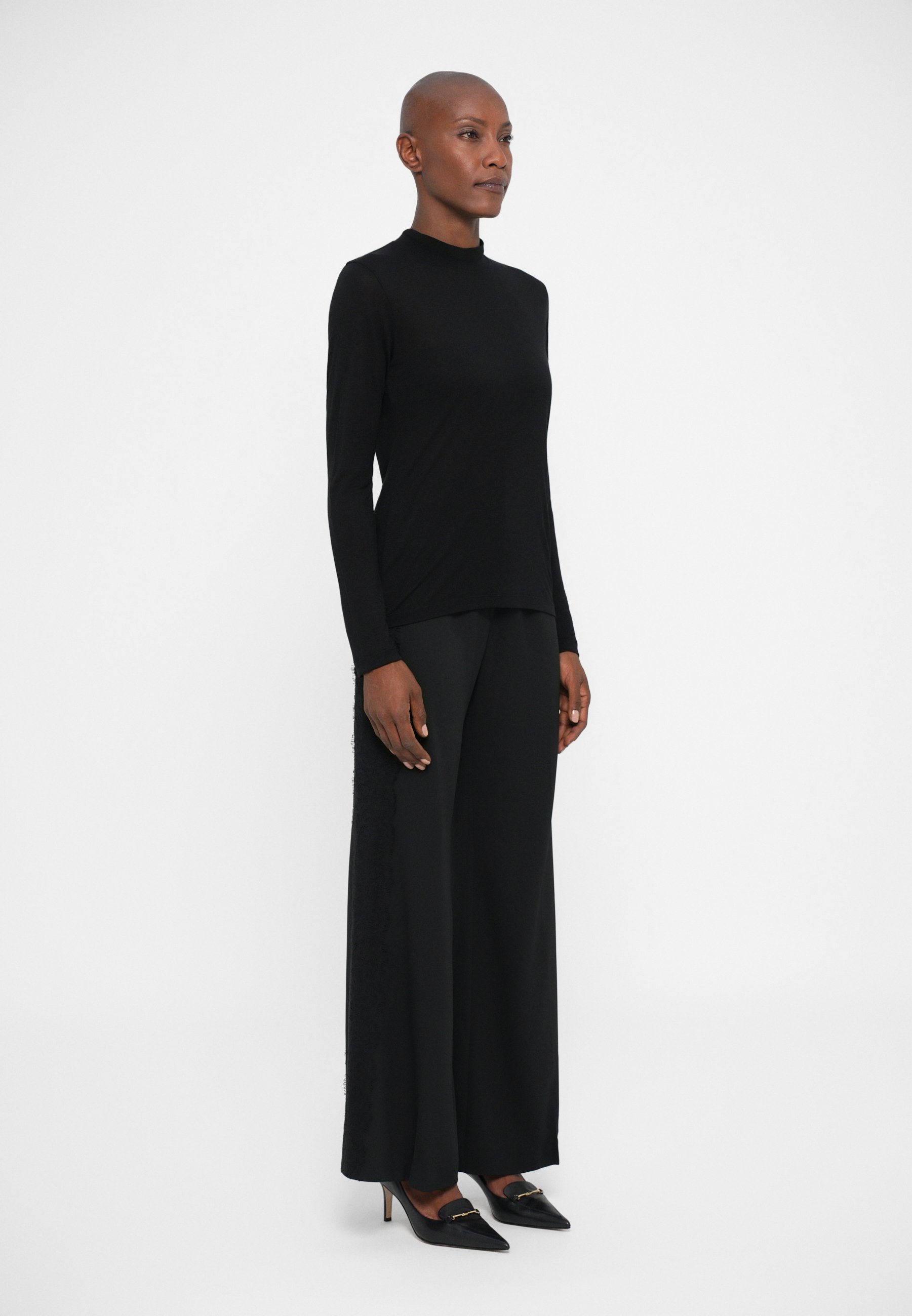 Filippa K MOCK NECK - Top met lange mouwen - zwart