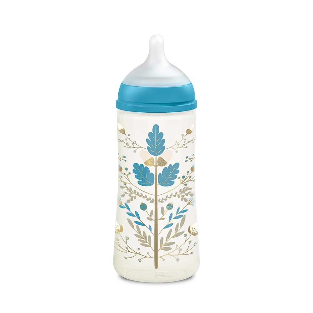 Mamadeira Suavinex Gold de silicone, azul, 360 ml