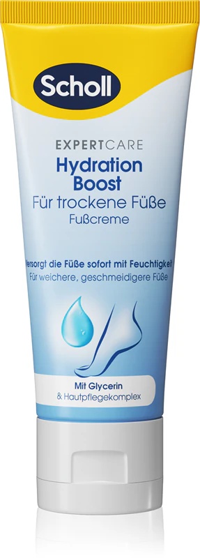 „Scholl Foot Cream Hydration Boost“ giliai drėkinamasis pėdų kremas