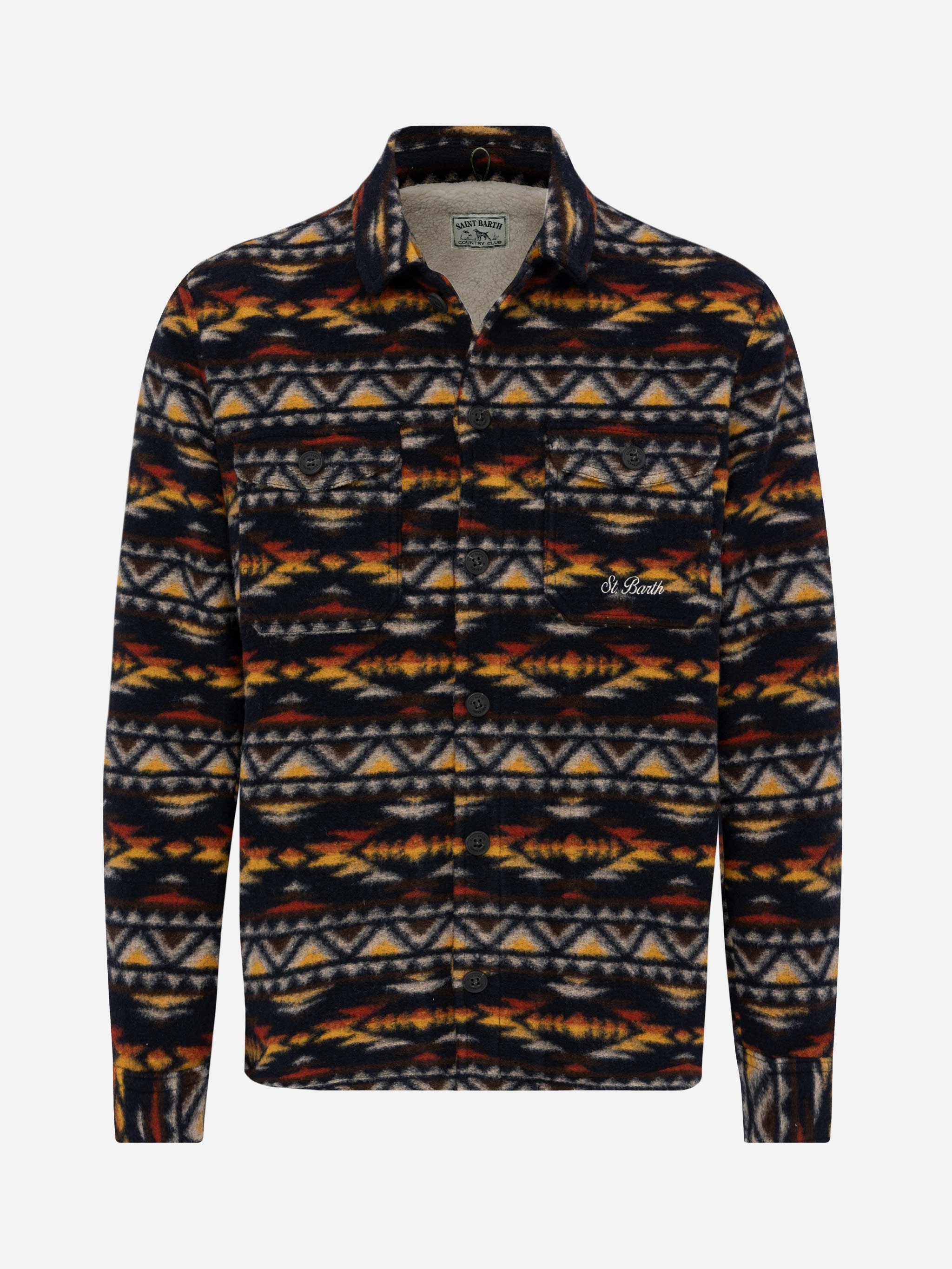 Surchemise Landeck pour homme en laine mélangée à carreaux Na