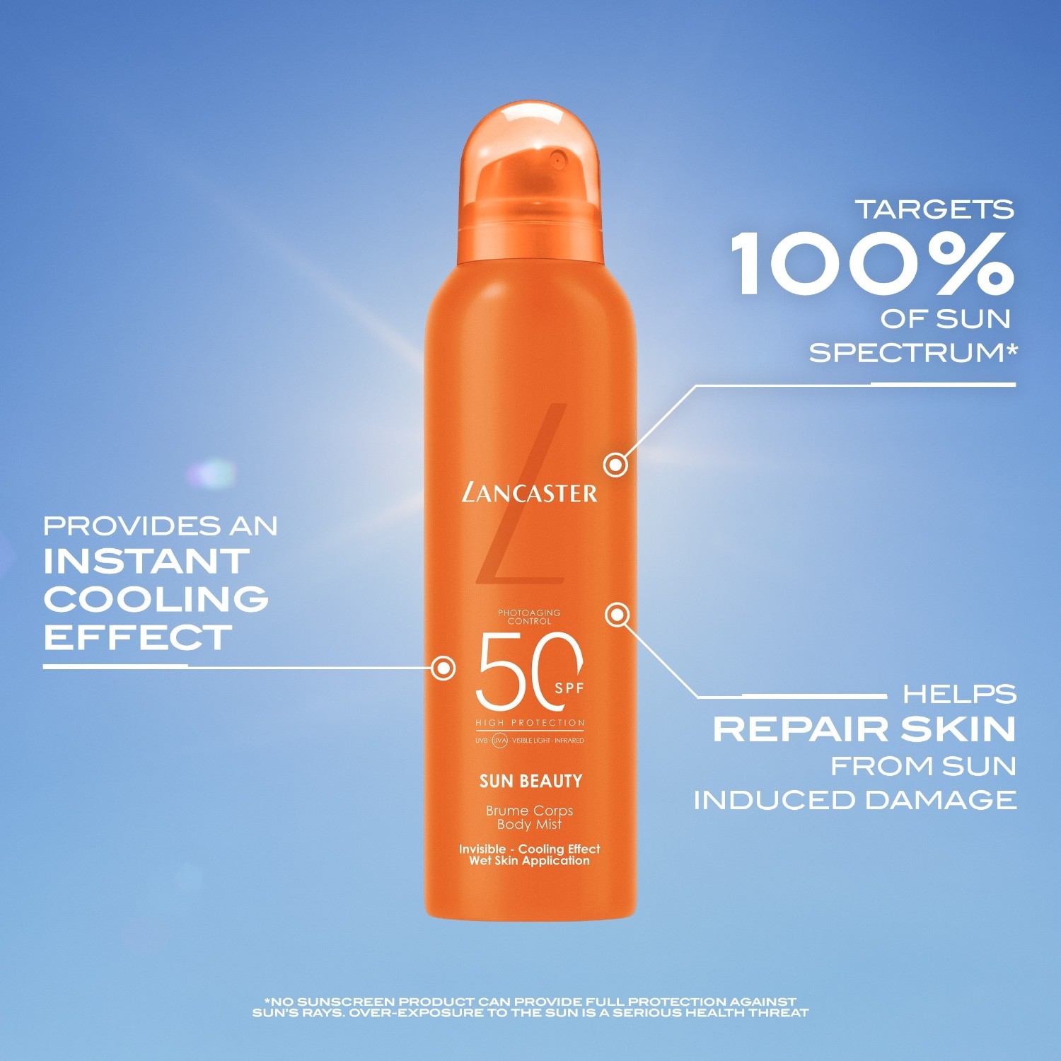 Lancaster sprej za sunčanje, maglica za tijelo za sunčanje SPF30 - 200 ml