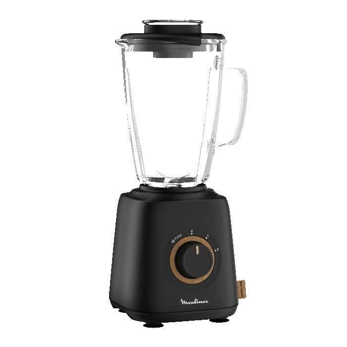 Moulinex Blender Eco Respect, Design écologique,1,75 L, 4 lames, 800 W, LM46EN10