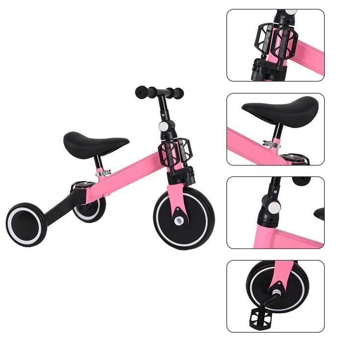 Verstelbare loopfiets - BELFOYER - 3 wielen - Roze - 10 maanden tot 3 jaar - 15 kg