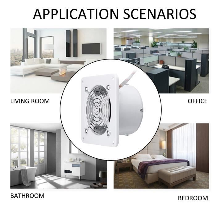 TEMPSA Ventilatore estrattore silenzioso per finestra, ideale per cucina e bagno.