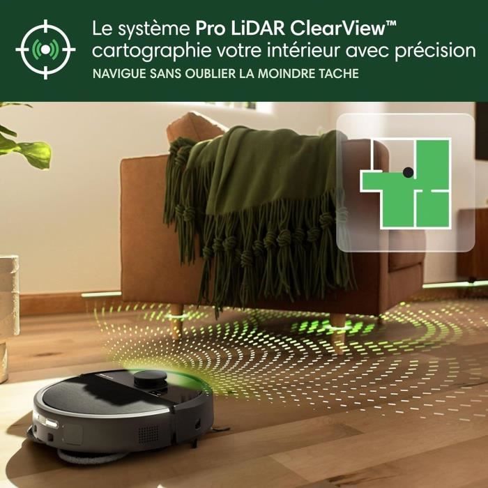 iRobot Roomba Plus 505 Black - Multifunctional Base - Warm Air Wash and Dry Mop Pads - PrecisionVision AI