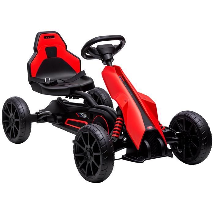HOMCOM - Children's Pedal Go-Kart - Plastic - 100x58x58.5cm - Red