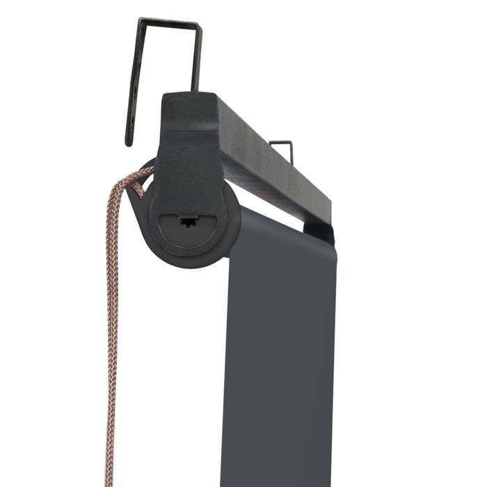 IDMARKET Lot de 2 stores enrouleurs L.124 x H. 225 CM pour pergola gris anthracite