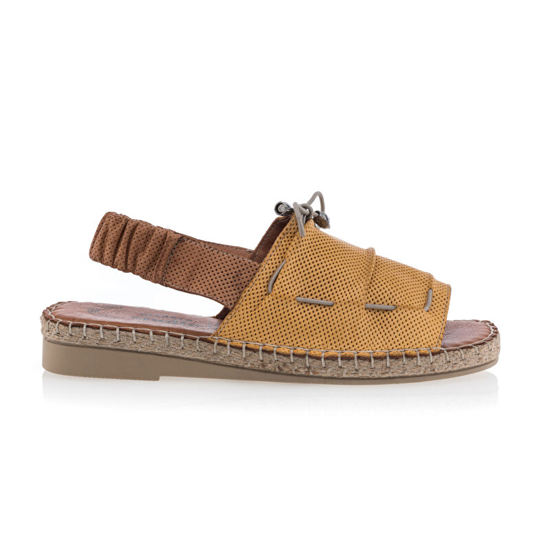 Gelbe Damensandalen / Zehenfreie Schuhe