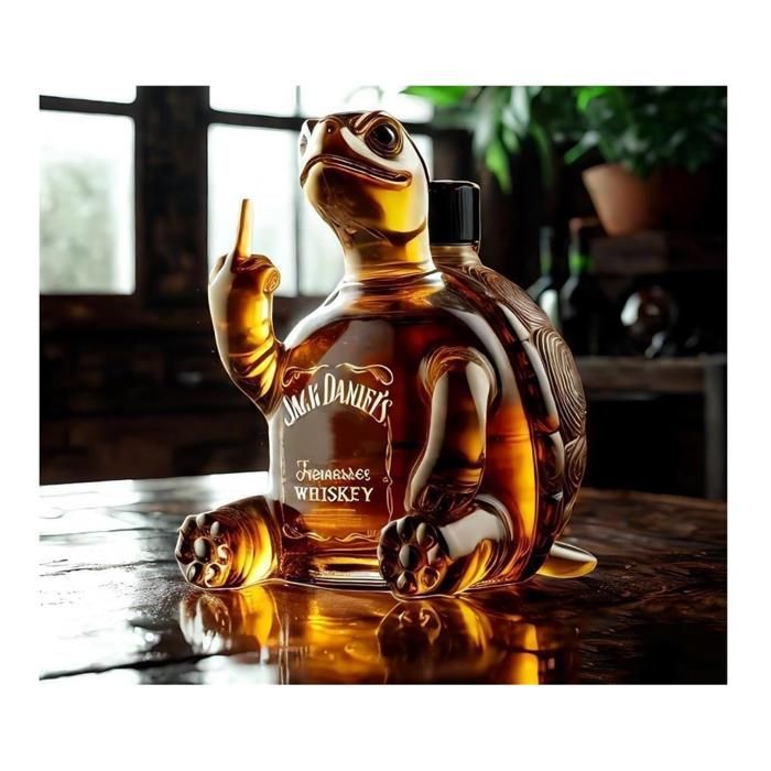 Carafe À Whisky, Verre À Whisky Personnalisé, Le Corps de La Bouteille Est : Canard, Tortue, Aigle, Bouledogue et Autres Animaux