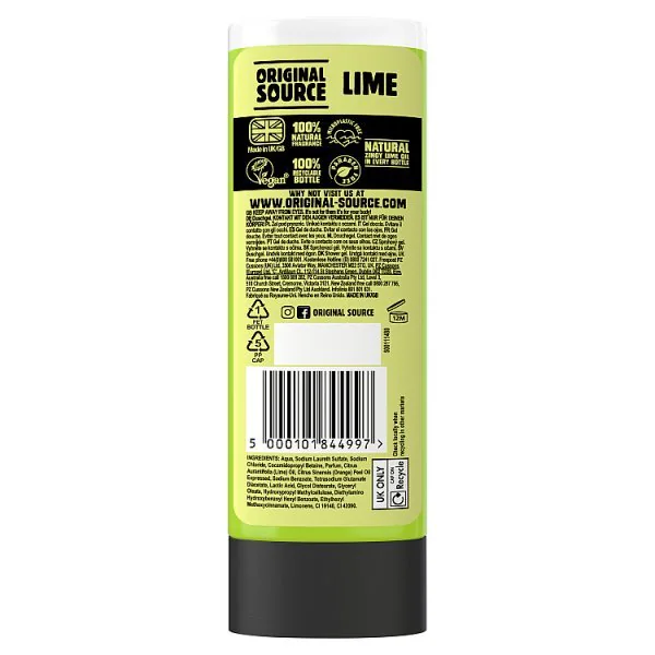 Original Source Lime Duschgel Körperwaschmittel 250ml