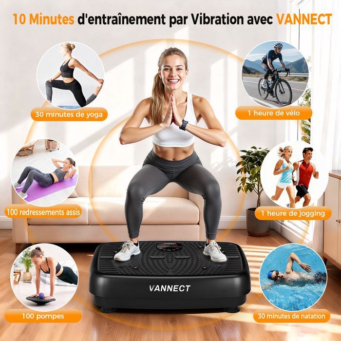 Attrezzatura per il fitness - Pedana vibrante 2026 Neu 3D - 120 velocità - Telecomando - Portata massima 200 kg