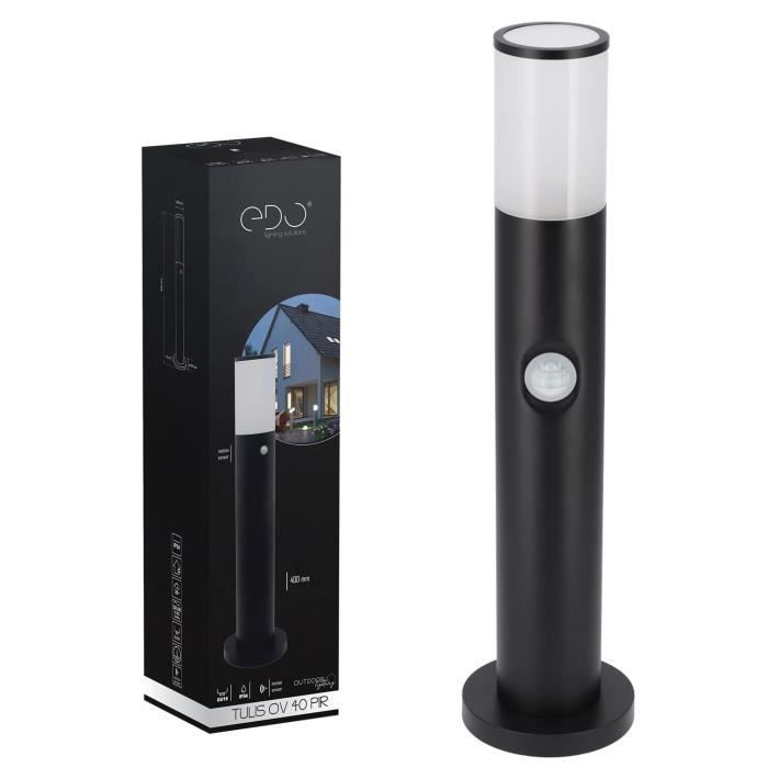 Tuinpaal - Garden Line EDO - TULIS OV 40 - PIR-bewegingsmelder - Zwart - IP54