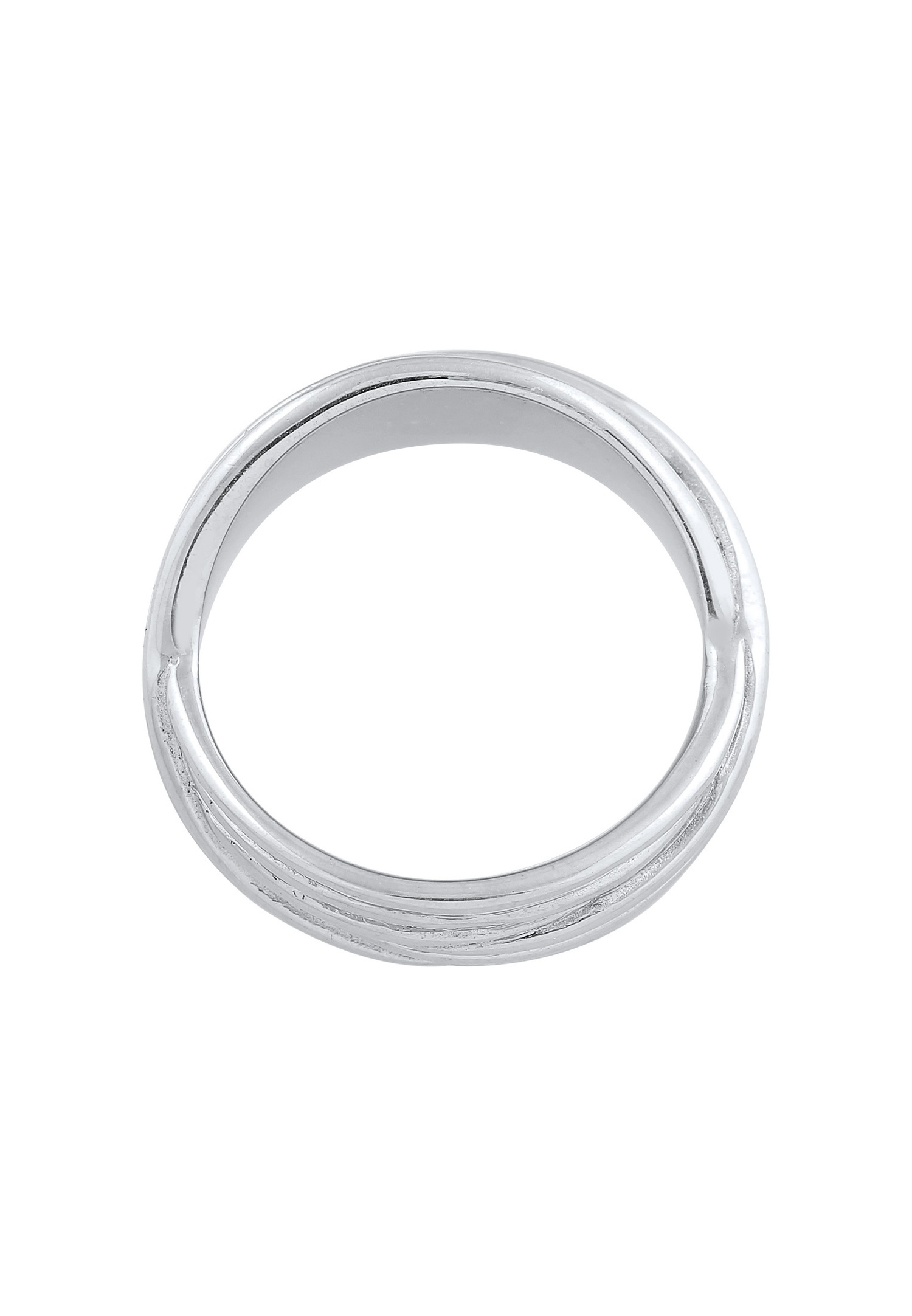 Elli PREMIUM Elli PREMIUM Bague Femmes enroulement texture torsadée en argent sterling 925 rhodié