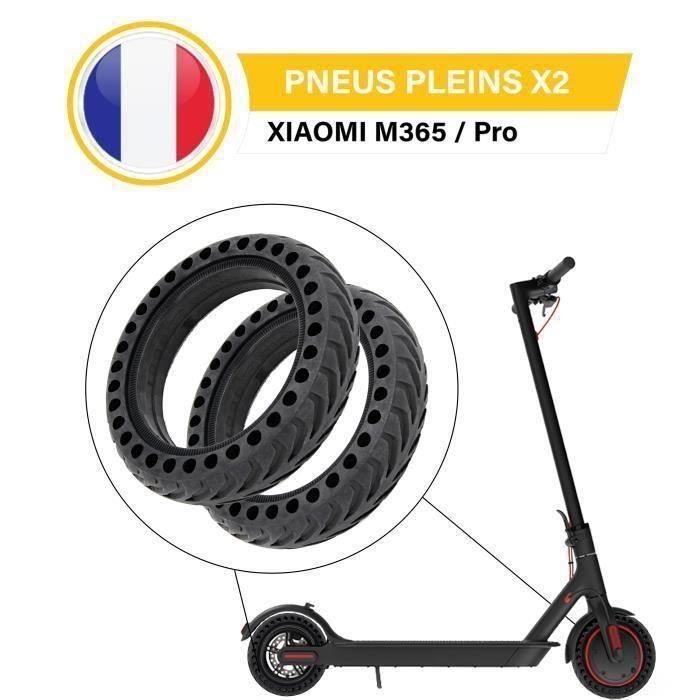 2Pcs Pneus Pleins Increvables pour Trottinette Electrique Xiaomi M365 / M365 Pro / 8,5 Pouces Antidérapant avec 2 Leviers