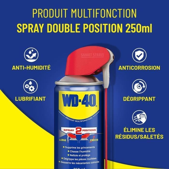 WD 40 Dégrippant en spray double position 250 ml