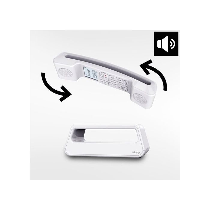 Teléfono inalámbrico DECT - ALCATEL - Epure Iconic - Diseño vintage - Pantalla grande - Manos libres