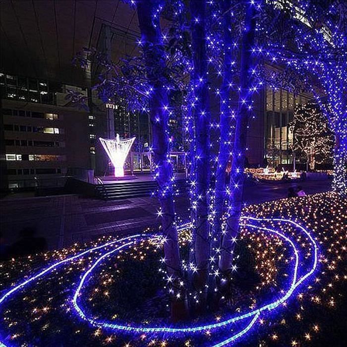 Guirlande Lumineuse Bleu Solaire Extérieur 10M 100LED tanche Tube Rope Guirlandes Lumineuses pour Jardin couleurs multiples Label