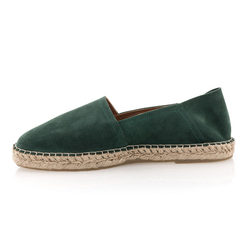 Pánske zelené espadrilky s lanovou podrážkou