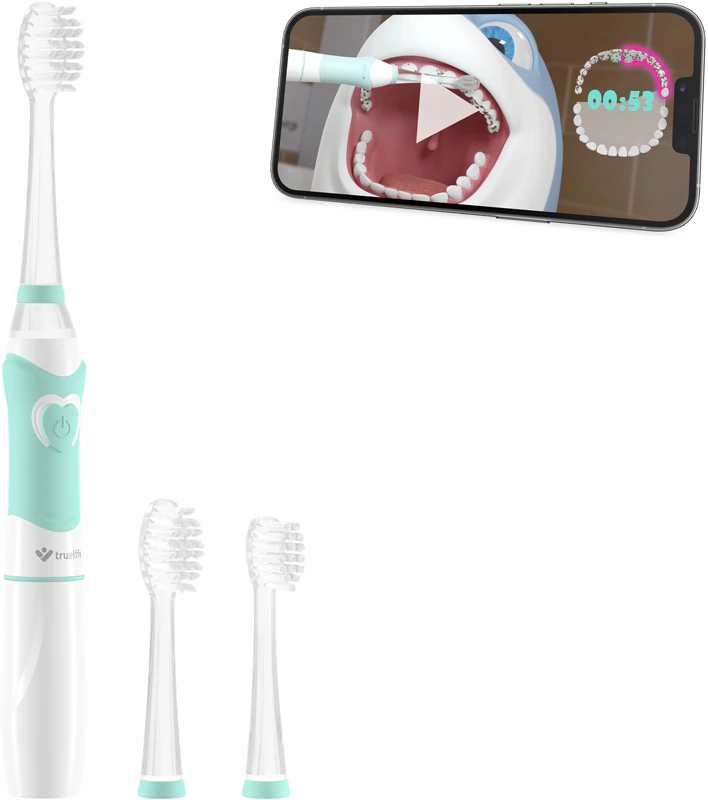 Escova de dentes elétrica sônica TrueLife SonicBrush Kid G + 2 cabeças sobressalentes