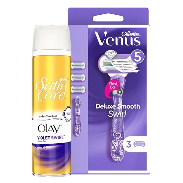 Kit iniziale Venus Deluxe Smooth Swirl con rasoio