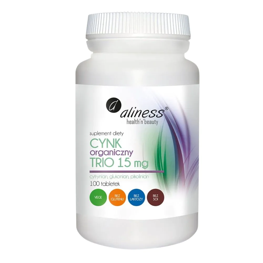 Aliness Cynk Organiczny Trio 15 Mg Tabletki