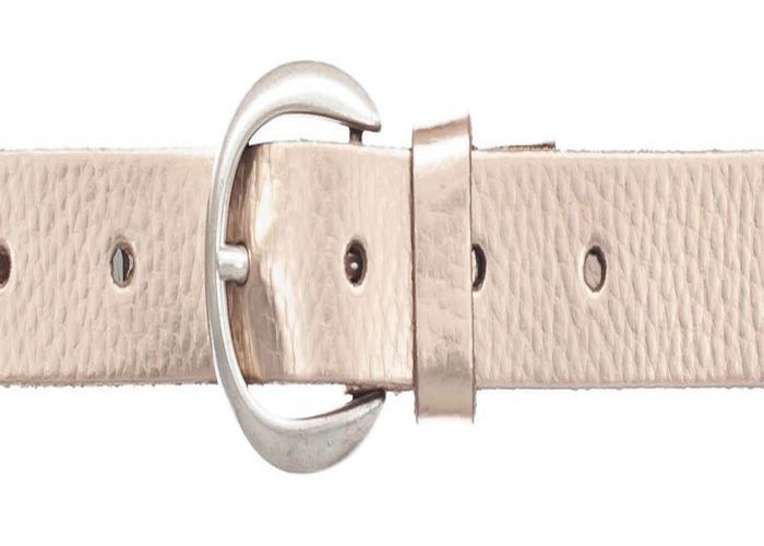 Cintura in pelle color oro rosa Vanzetti per ragazze - Cintura da 25 mm color rame metallizzato chiaro 116064
