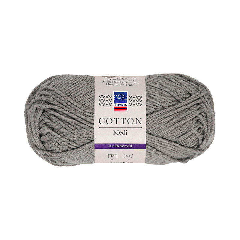 Trysil Cotton Medi -lanka, puuvillaa, 100 % puuvillaa, harmaa