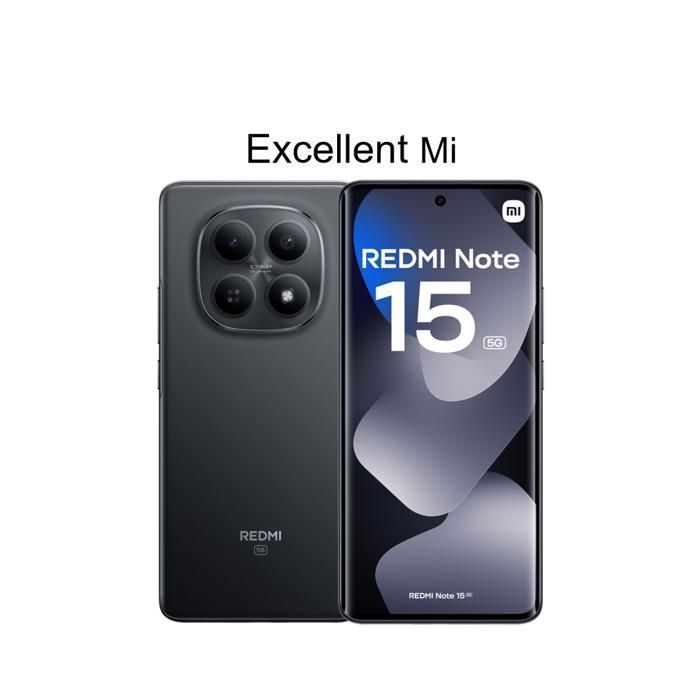 Smartphone - XIAOMI - REDMI Note 15 5G - 8 GB de RAM + 256 GB de ROM - Vendido por Excellent Mi - Versión europea - Cargador no incluido