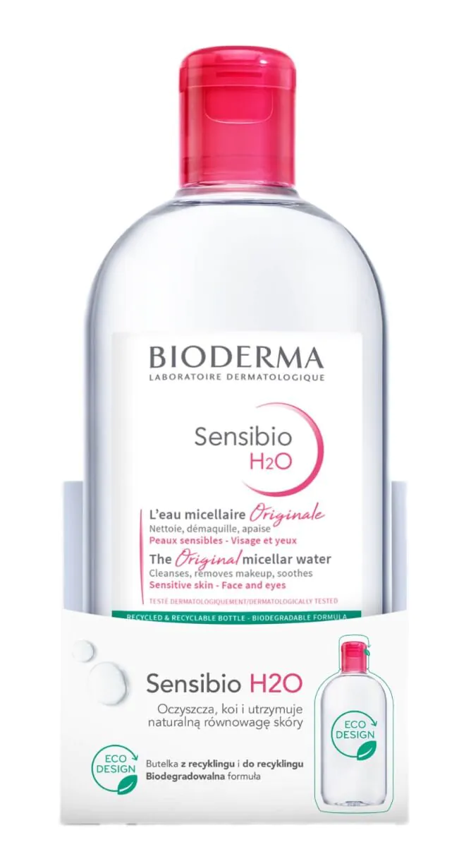 Bioderma Sensibio H2O Płyn micelarny + Płatki GLOV