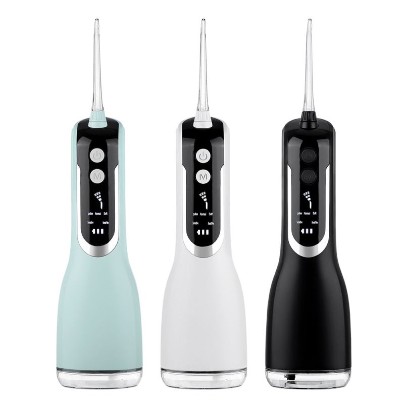 Idropulsore Orale Impermeabile con Display LED (200 ml), 5 Modalità: Strumento Professionale per la Pulizia dei Denti, Ricarica USB