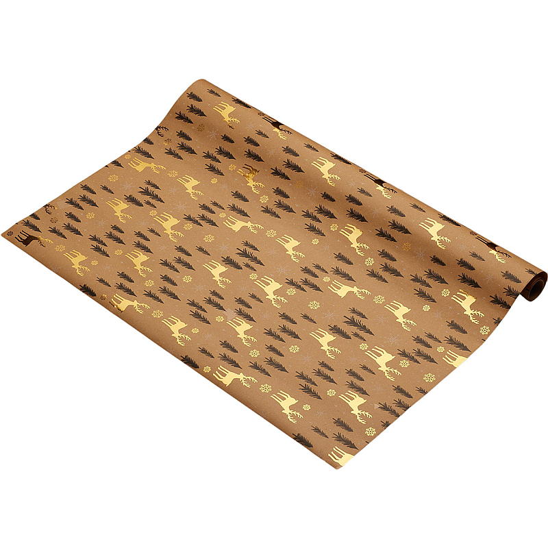 Hjem Julepapir 2 x 70 cm varmfolie Kraft