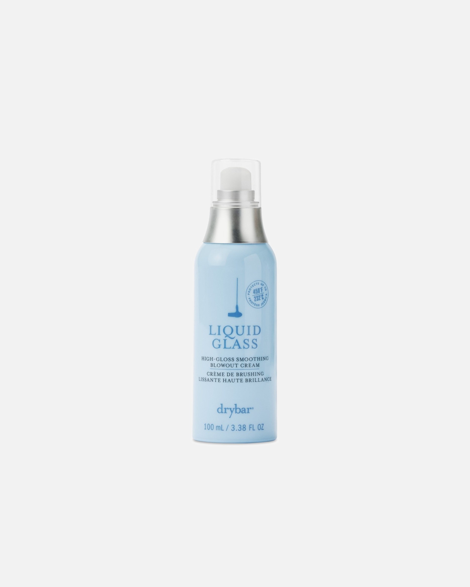sprej na ochranu pred teplom drybar Liquid Glass Liquid Glass vysoko lesklý vyhladzujúci krém na fénovanie - 100 ml
