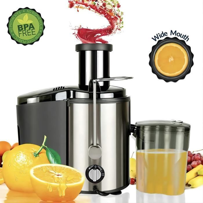 Extracteur de jus 400 W, séparateur de jus et mixeur, fruits et légumes fraîchement pressés, machine à fruits sans filtre