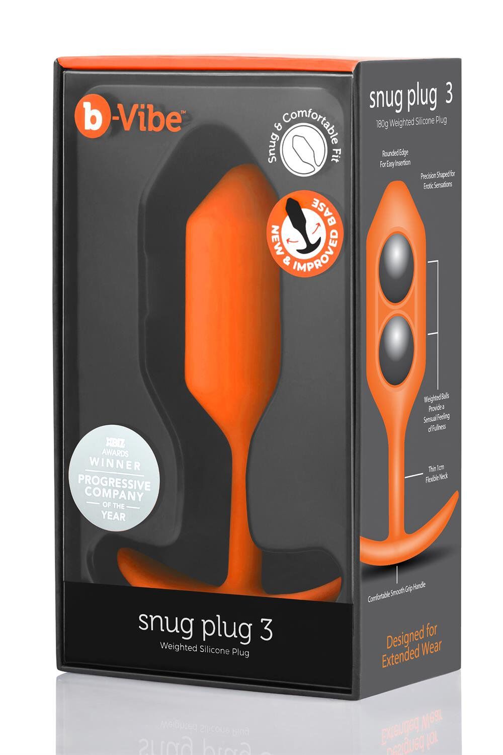 B-Vibe Snug Plug 3 Oranje