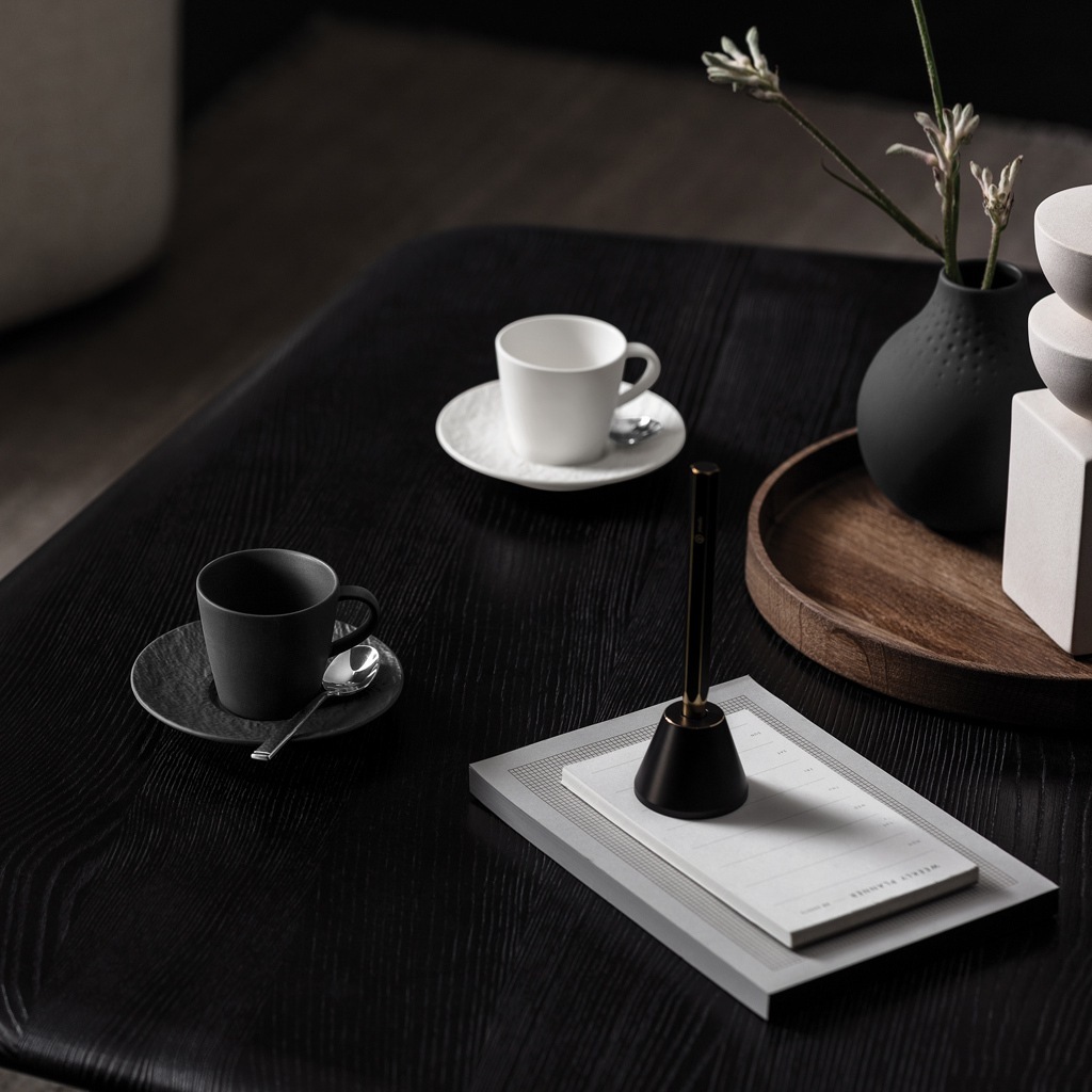 Villeroy & Boch puodelis ir lėkštutė, „Manufacture Rock“ - 1 vnt.