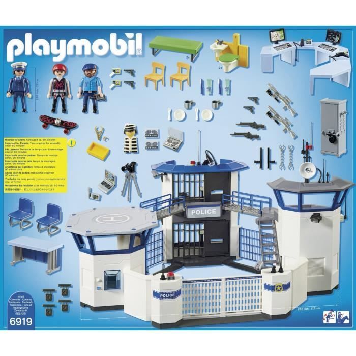 PLAYMOBIL 6919 Commissariat de Police avec prison, City Action, Les policiers, Dès 4 ans