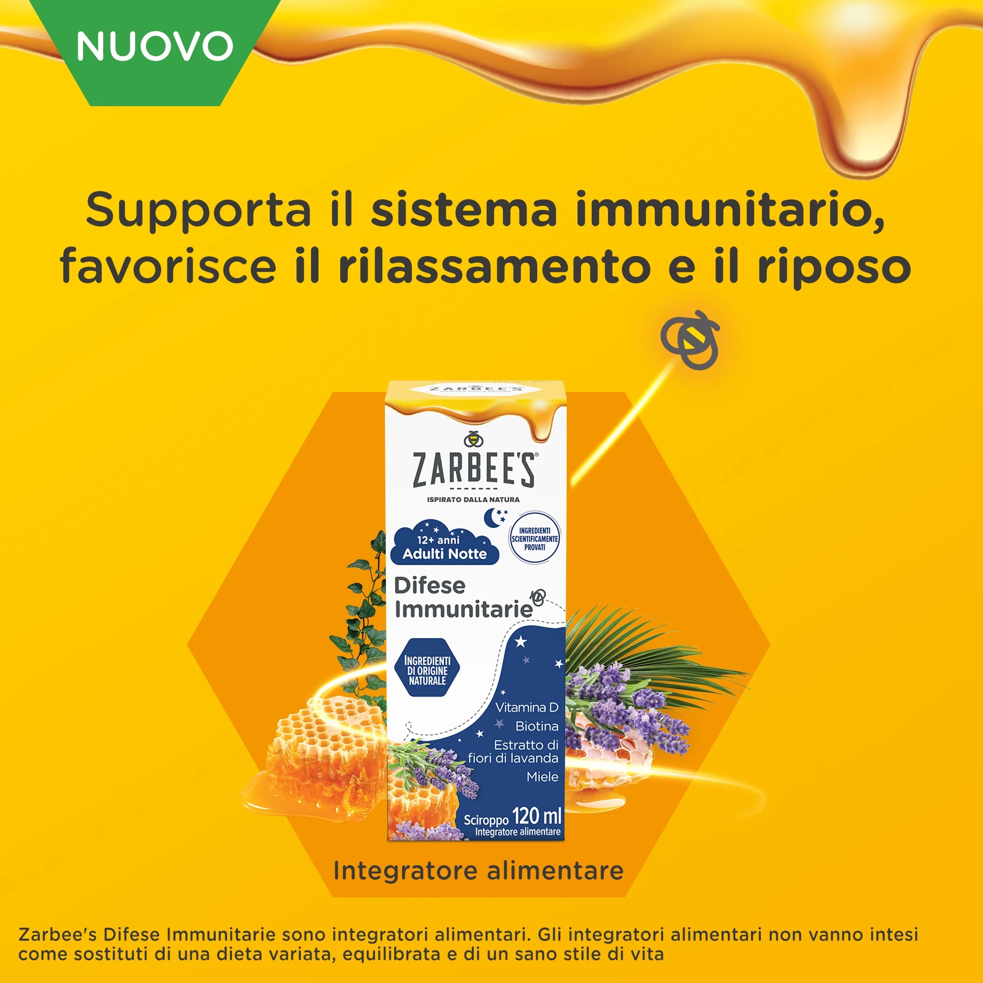 ZARBEE'S Zarbee'S Défense Immunitaire Nocturne 120 ml sans lactose